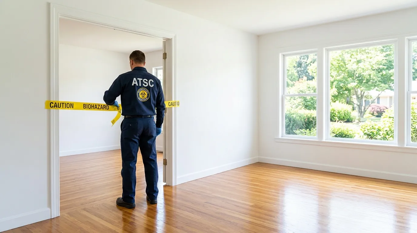 Certified biohazard cleanup crew performing Decomposition Cleanup in Milledgeville